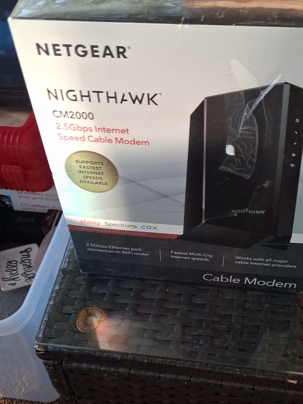 NETGEAR Nighthawk CM2000 Black and White Cable Modem